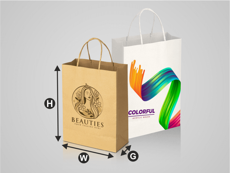 Kraft Shopping Bag (White) - alnajemadvertising.com